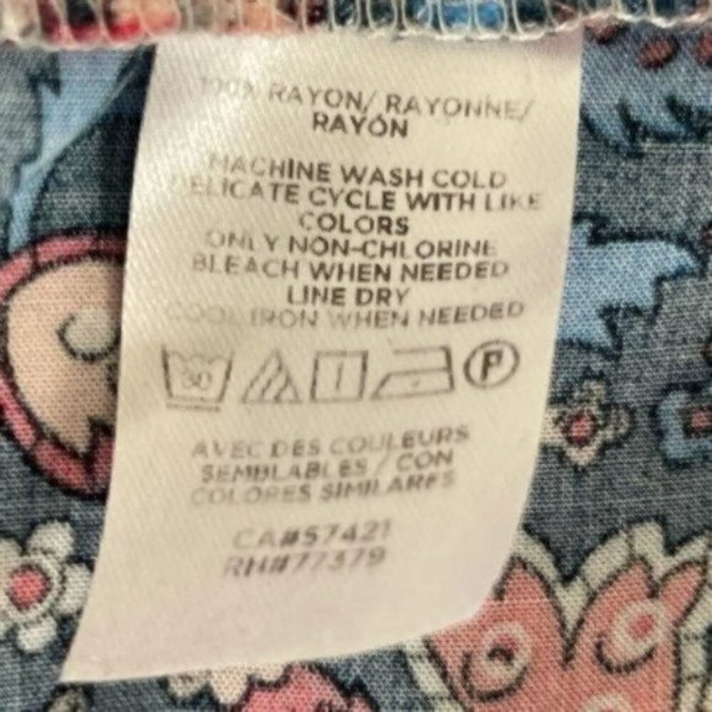 Loft Beach Rayon v-neck floral dress size small Style 524242 - Picture 9 of 9